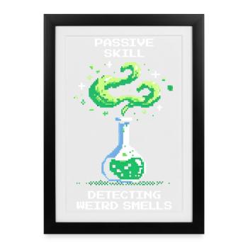Passive skill: detecting strange smells | Chemistry - Framed poster (27 × 37 cm) - black - Front