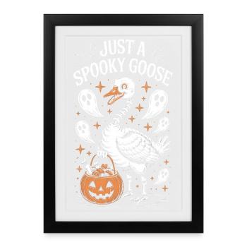 Juste une oie effrayante Halloween - Affiche encadrée (27 × 37 cm) - noir - Devant