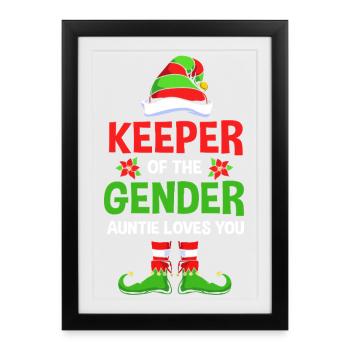 Futur papa, futurs pères, Noël - Affiche encadrée (27 × 37 cm) - noir - Devant