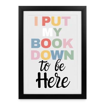 Funny Book Reader Quote Reading - Framed poster (27 × 37 cm) - black - Front