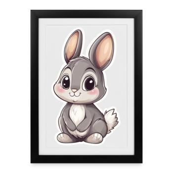 Hare - Framed poster (27 × 37 cm) - black - Front