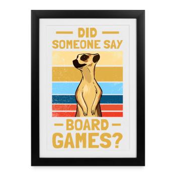 Des jeux de société ? Jeu de société Jeu de société - Affiche encadrée (27 × 37 cm) - noir - Devant
