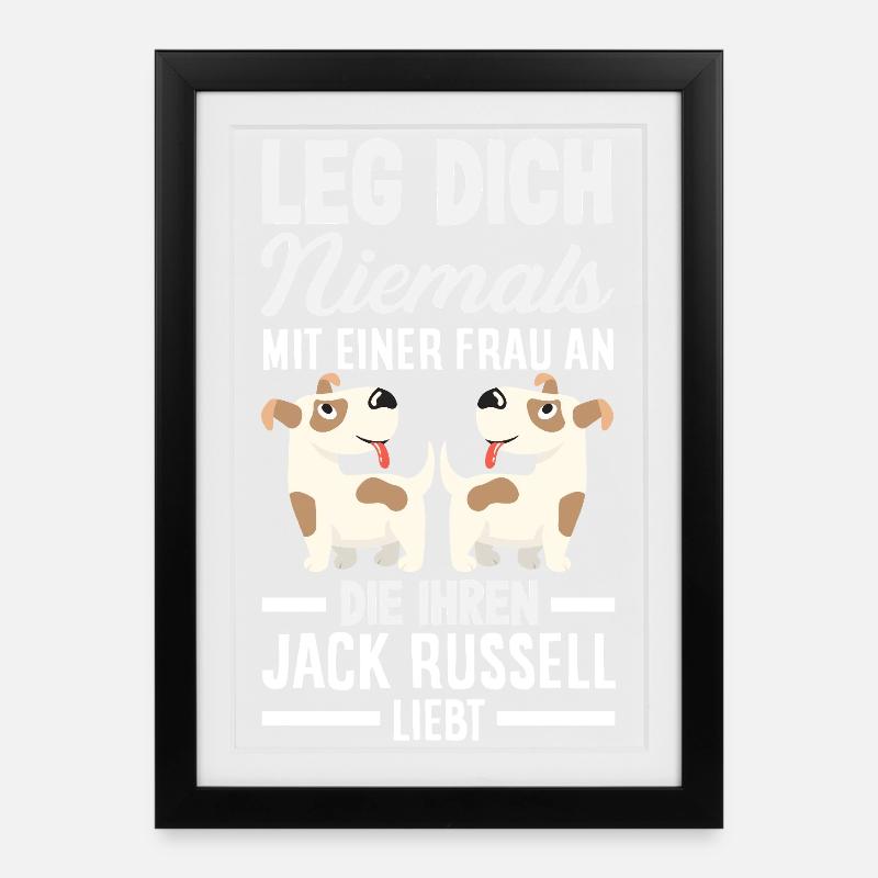 Lustiges Jack Russell Besitzer Geschenk - Gerahmtes Poster (27 × 37 cm) - Schwarz