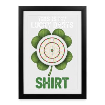 C’est ma chemise Lucky Darts - Affiche encadrée (27 × 37 cm) - noir - Devant
