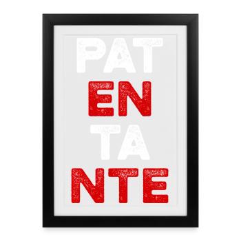 Marraine - Cadeau de baptême, famille - Affiche encadrée (27 × 37 cm) - noir - Devant