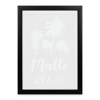 Malle édition Palm Tree 2026 - Affiche encadrée (27 × 37 cm) - noir - Devant