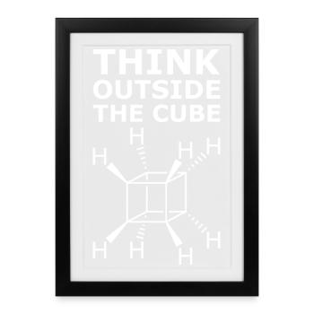 Chimie des molécules cubaines – Penser en dehors du cube - Affiche encadrée (27 × 37 cm) - noir - Devant