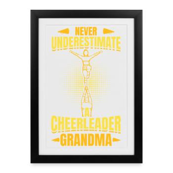 Cheerleader Grandmother - Framed poster (27 × 37 cm) - black - Front