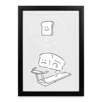 Funny Gym Weight Loss No Running - No Burning - Framed poster (27 × 37 cm) - black - Front