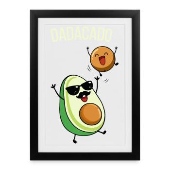 Dadacado Cater Dad Avocado Funny - Framed poster (27 × 37 cm) - black - Front