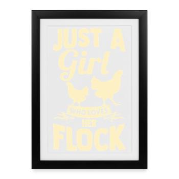 Élevage de coqs, volaille, poulet - Affiche encadrée (27 × 37 cm) - noir - Devant