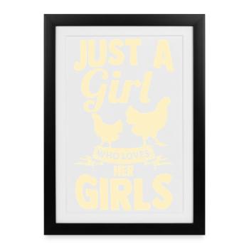 Élevage de coqs, volaille, poulet - Affiche encadrée (27 × 37 cm) - noir - Devant