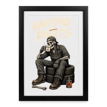 Car mechanic, mechatronics technician, car mechanic - Framed poster (27 × 37 cm) - black - Front