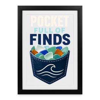 POCKET FULL OF FINDS - Framed poster (27 × 37 cm) - black - Front