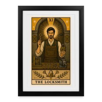Locksmith | Tarot Castle - Framed poster (27 × 37 cm) - black - Front