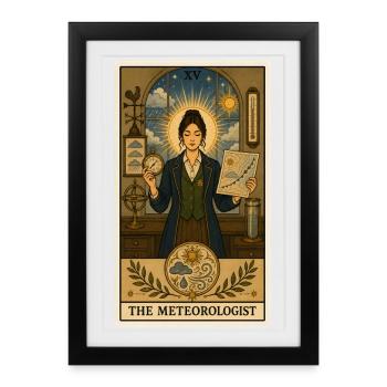Meteorologist | Weather Tarot - Framed poster (27 × 37 cm) - black - Front