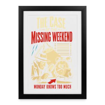 L’affaire du week-end disparu - Affiche encadrée (27 × 37 cm) - noir - Devant