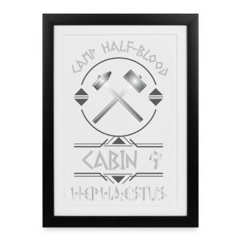 Cabin #9 in Camp Half Blood, Child of Hephaestus - Framed poster (27 × 37 cm) - black - Front
