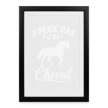 I Can't I Have Horse Gift - Framed poster (27 × 37 cm) - black - Front