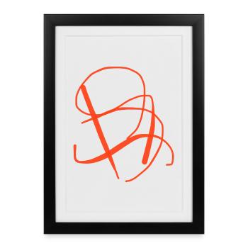Idée cadeau pour étudiant en art - Affiche encadrée (27 × 37 cm) - noir - Devant