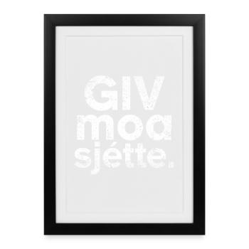 Giv moa sjette. Chemise en dialecte flamand occidental - Affiche encadrée (27 × 37 cm) - noir - Devant