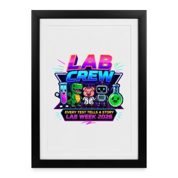 Lab Crew 2026 : Équipe de Laboratoire BD - Affiche encadrée (27 × 37 cm) - noir - Devant