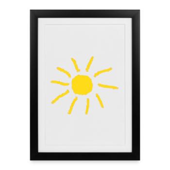 Cadeau de vacances d’été au soleil - Affiche encadrée (27 × 37 cm) - noir - Devant