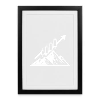 L’ASCENSION D’UN TRADER – PAS DE CHANCE, JUSTE DE L’HABILETÉ - Affiche encadrée (27 × 37 cm) - noir - Devant