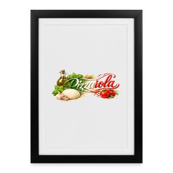 Pizzaiola - the pizza maker - Framed poster (27 × 37 cm) - black - Front