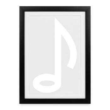 Symbole de la note - Affiche encadrée (27 × 37 cm) - noir - Devant
