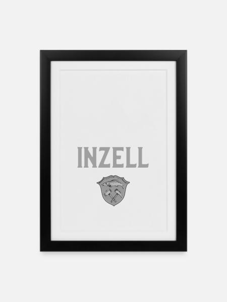 Inzell - Do taugts ma - Gerahmtes Poster (27 × 37 cm) - Schwarz