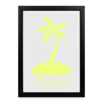 T-shirt de vacances avec Pame à concevoir soi-même - Affiche encadrée (27 × 37 cm) - noir - Devant