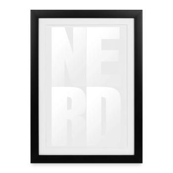 NERDY pour toujours - NERD - Affiche encadrée (27 × 37 cm) - noir - Devant