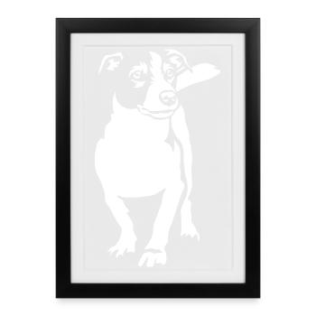 Jack Russell Terrier "Black Edition" - Framed poster (27 × 37 cm) - black - Front
