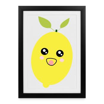 Carnaval, Carnaval, Costume, Lemon - Affiche encadrée (27 × 37 cm) - noir - Devant