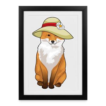 Fleur de renard - Affiche encadrée (27 × 37 cm) - noir - Devant