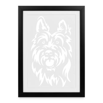 Picard Head « Black Edition » - Affiche encadrée (27 × 37 cm) - noir - Devant