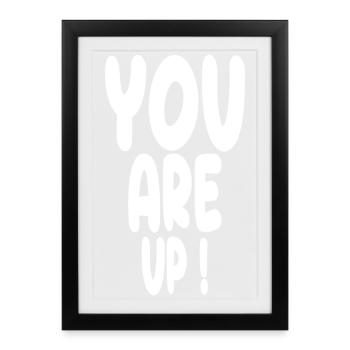 Vous êtes en train de vous amuser conception de texte simple - Affiche encadrée (27 × 37 cm) - noir - Devant