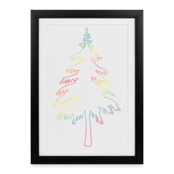 Christmas Tree, Christmas Tree or Christmas Tree Outline - Framed poster (27 × 37 cm) - black - Front