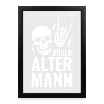 Böser alter Mann - Gerahmtes Poster (27 × 37 cm) - Schwarz - Vorne