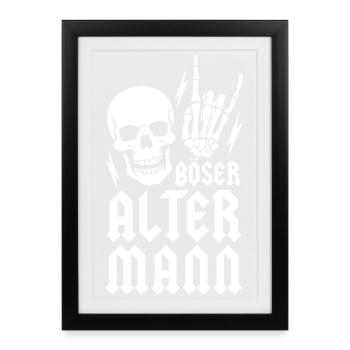 Böser alter Mann - Gerahmtes Poster (27 × 37 cm) - Schwarz - Vorne