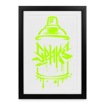 Sehks Green Bottle - Framed poster (27 × 37 cm) - black - Front