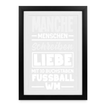 Funny Football Football Fan Gift - Framed poster (27 × 37 cm) - black - Front