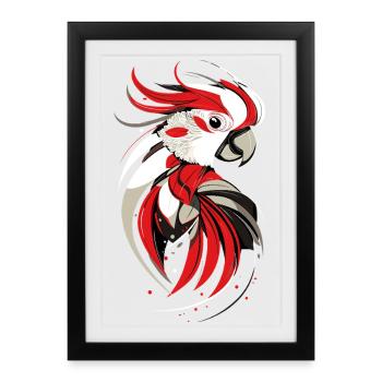 Parrot Macaw Parakeet Cockatoo Lover Parrots - Framed poster (27 × 37 cm) - black - Front