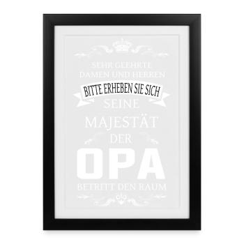 His Majesty the Grandpa enters the room - Framed poster (27 × 37 cm) - black - Front