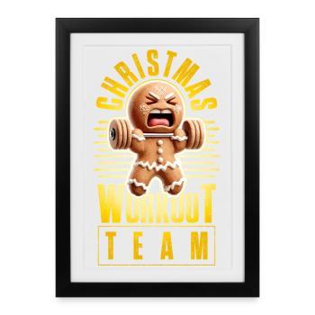 Christmas Workout Team Weihnachten - Framed poster (27 × 37 cm) - black - Front