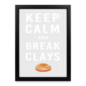 Schützenkönig Clay Pigeon Targets Schützenfest - Framed poster (27 × 37 cm) - black - Front