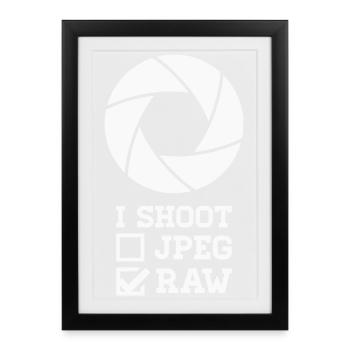 I Shoot Photography – Camera Design for Photographers - Framed poster (27 × 37 cm) - black - Front