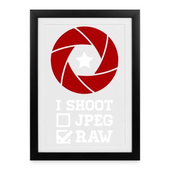 I Shoot Photography – Camera Design for Photographers - Framed poster (27 × 37 cm) - black - Front