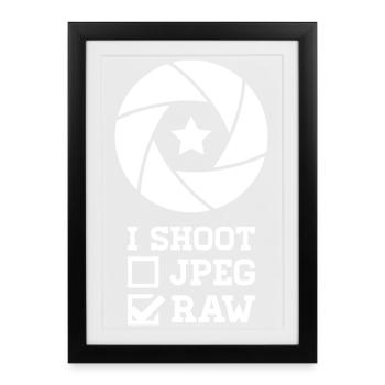 I Shoot Photography – Camera Design for Photographers - Framed poster (27 × 37 cm) - black - Front